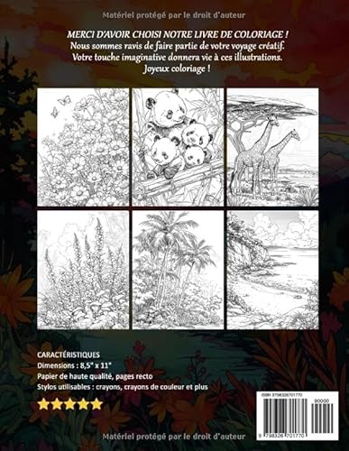Été Sauvage Livre De Coloriage Pour Adultes: Pages à colorier d'été sauvage pour la relaxation des