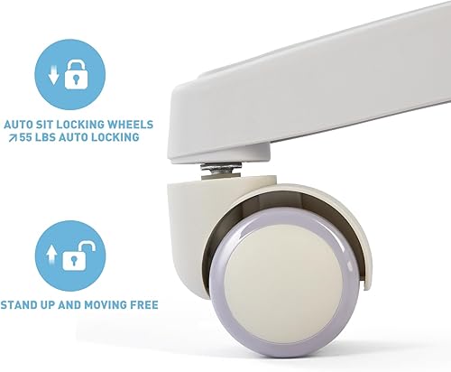 Miniatura 5 de COSVALVE Silla de escritorio para niños, silla de estudio ergonómica con altura ajustable y profundidad del asiento, silla de estudio y oficina en