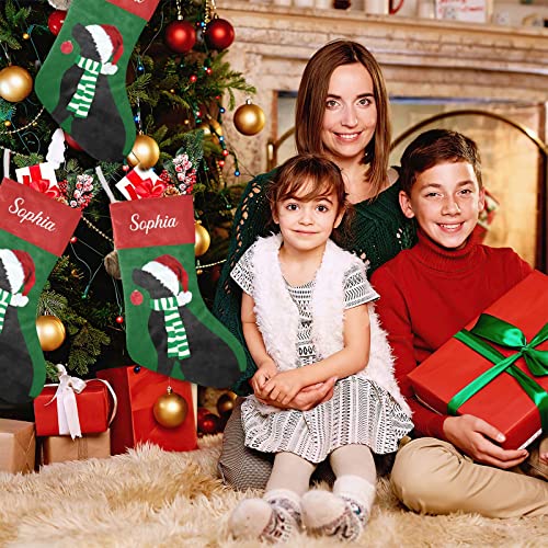 Sunfancycustom Personalized Custom Name Christmas Stockings Christmas Black Lab Holiday Dog Holiday Birthday Decor For Kid Pets 17.52 X 7.87 Inch #TOP4
