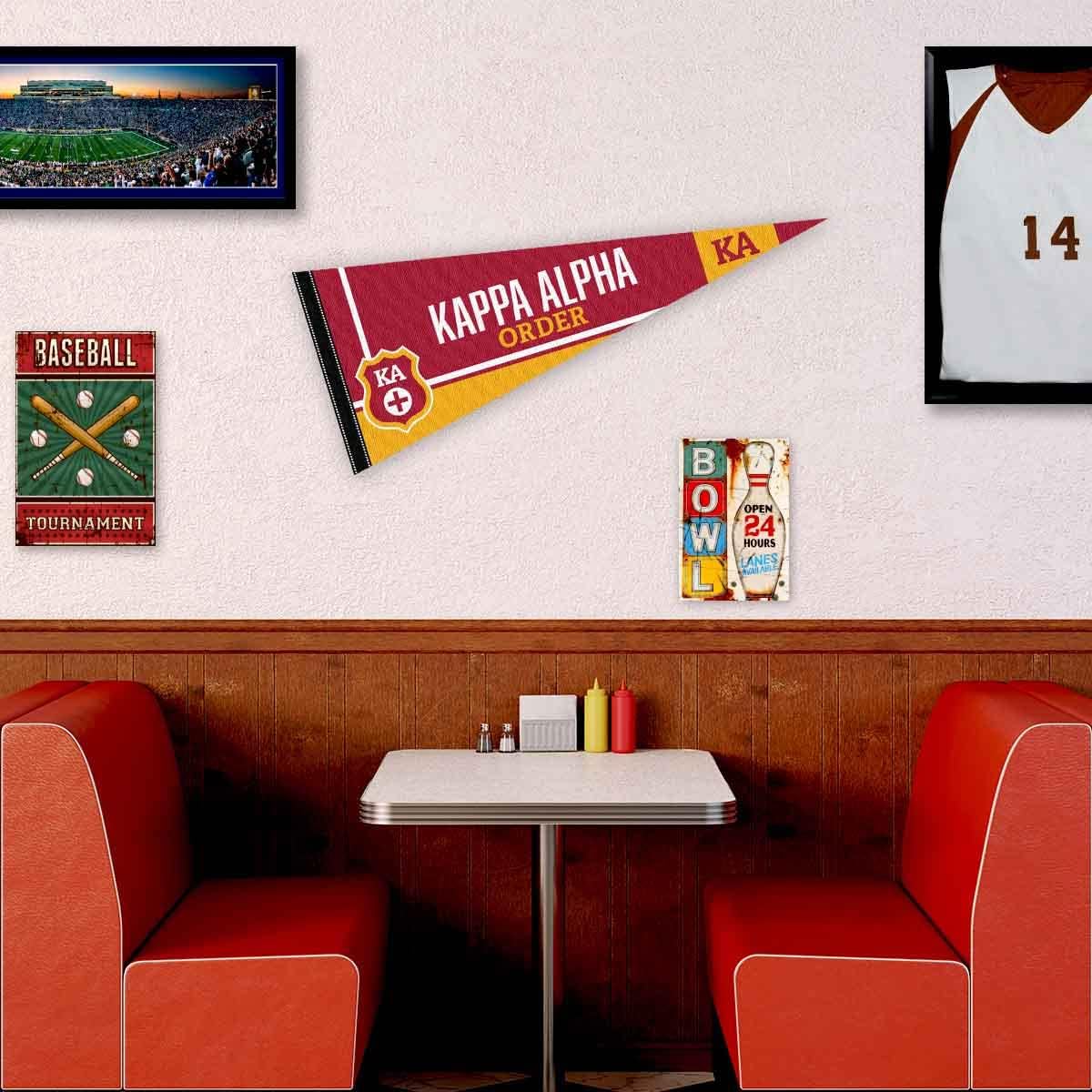 Kappa Alpha Greek Pennant Banner Flag