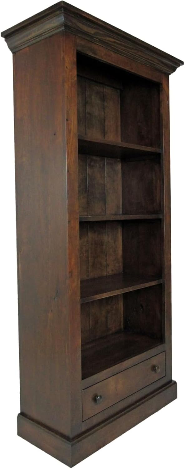 Traditional Farmhouse Storage Bookshelves for Bedroom, Living Room, Home Office(BROWN)