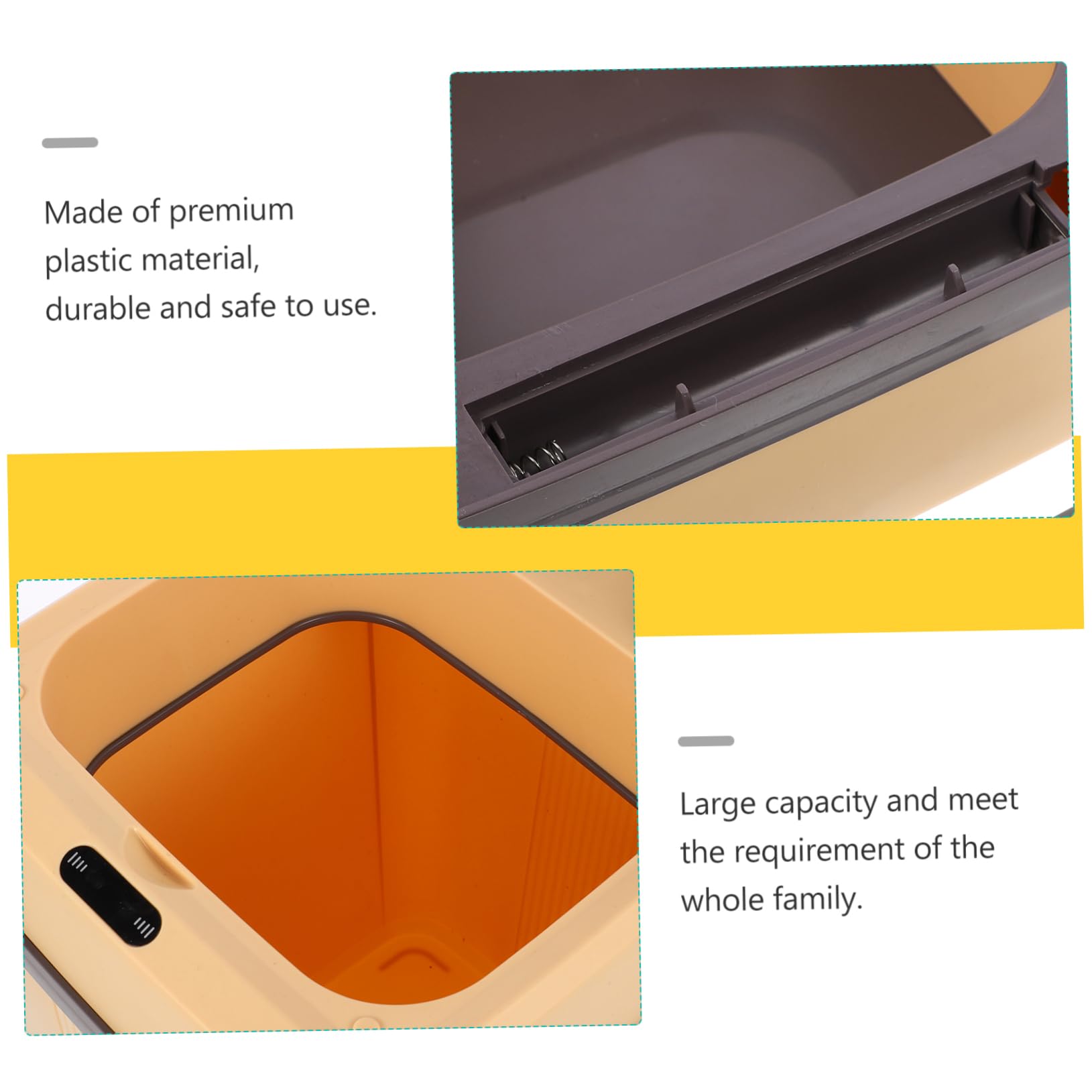 MAGICLULU Smart Water Container Garbage Storage Holder Dustbin Auto-Open Lid Large Kitchen Trash Can for Home