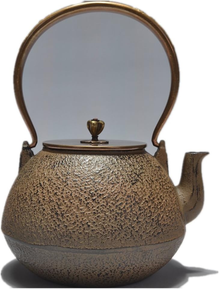 RUIKA Japanese tetsubin Cast Iron Teapot pure Khaki Kettle 1200ml 40 Ounce