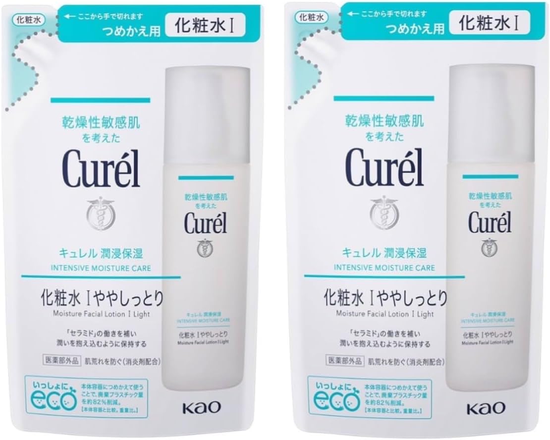 Kyurel Lotion I Slightly Moist Refill, 4.6 fl oz 130 ml x 2 Refill, Bulk Purchase