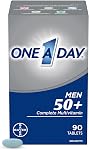 One A Day Multivitamin For Men 50 Plus - Daily Vitamins For Men With Vitamins A, B, C, D, E, Calcium, Selenium, Magnesium And Zinc To Support Immune, Bone, Heart And Eye Health, And Energy, 90 Tablets