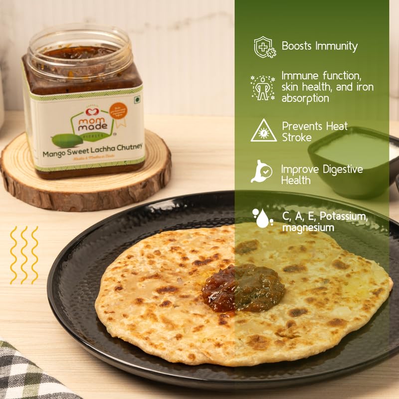 Kansal's Mom Made Mango Sweet Lachha Chutney, 500gms - Traditional Punjabi Aam Ki Meethi Chutney 1