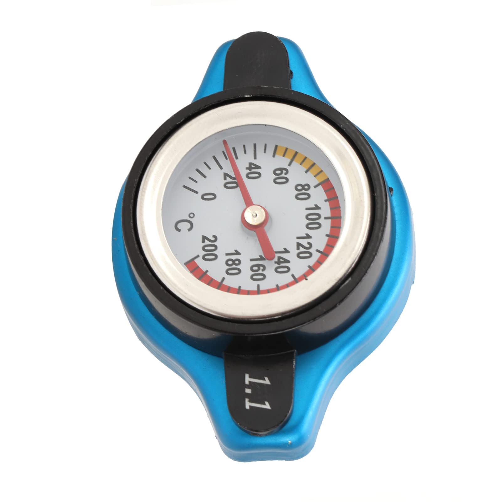 Tappo Radiatore Universale in Lega di Alluminio con Indicatore di Temperatura, Design 2 in 1 per Auto, Moto, ATV Alta Precisione, Lunga Durata (testa piccola 1.1)