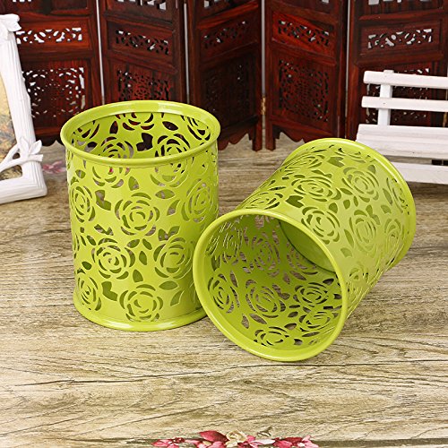 Portamatite in metallo con fiore di rosa e porta