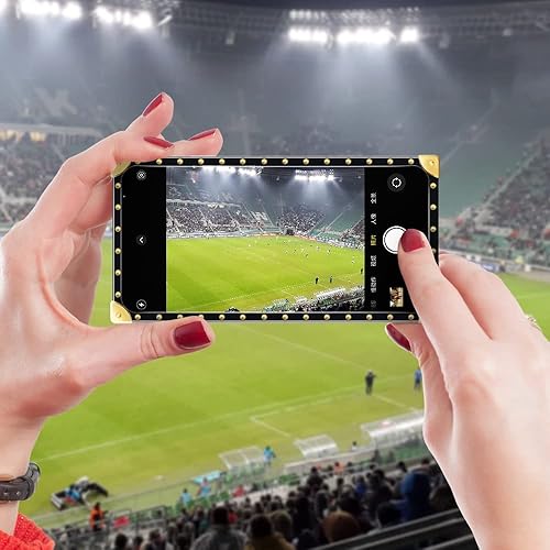 Miniatura 5 de Funda cuadrada compatible con iPhone 14 Pro Max (6.7 pulgadas), diseño retro de mandala dorado, de lujo, suave TPU duro, parte trasera de