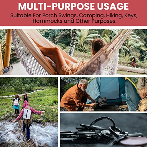 Carabiner Clip On Compass Hiking - Compact Compass Keychain Backpacks | Small Pocket Magnetic Compass Keychain For Kids - Hiking Compass Twist Lock | Keyring Keychains Outdoor Survival Camping 2 Pcs #TOP4