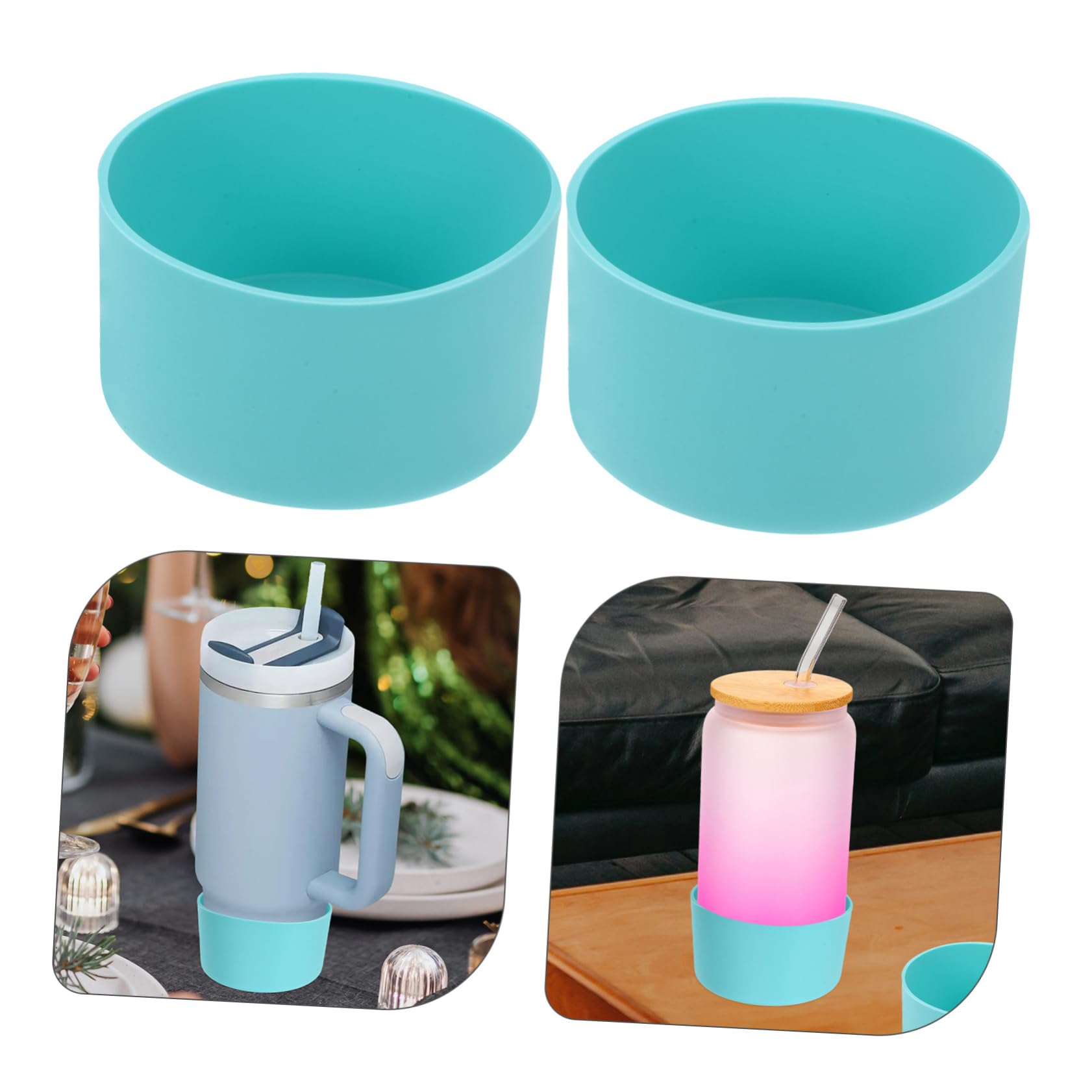 20 Piezas De Funda De Silicona Para Botella De Agua Funda De Botella De Silicona Bota De Para a De Agua Protector De Fondo De a De Cubierta De