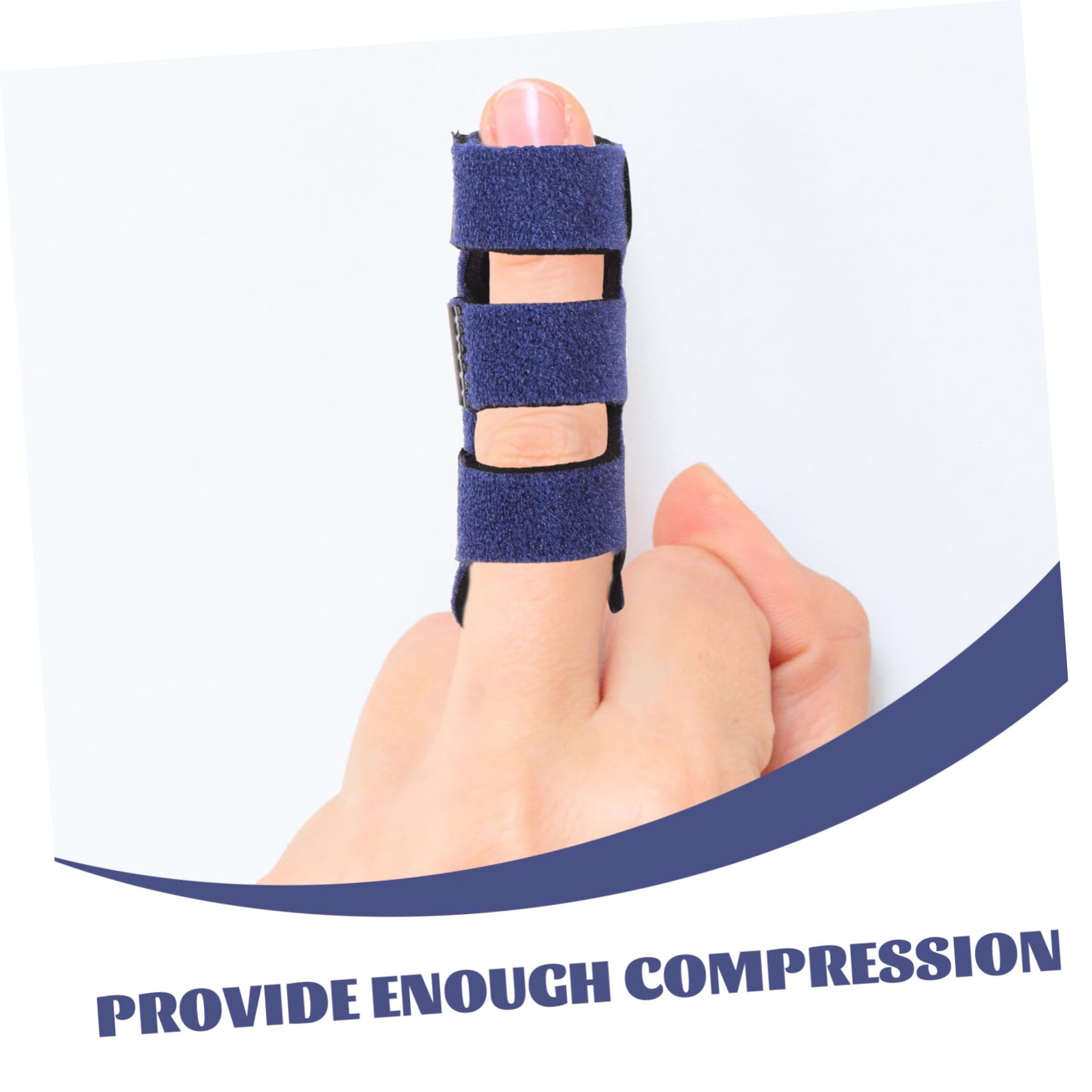 PartyKindom 2pcs Finger Sprain Brace Injured Finger Fixation Band for Relief Support Comfortable Splint for Day Night Use for Sports Daily Activities