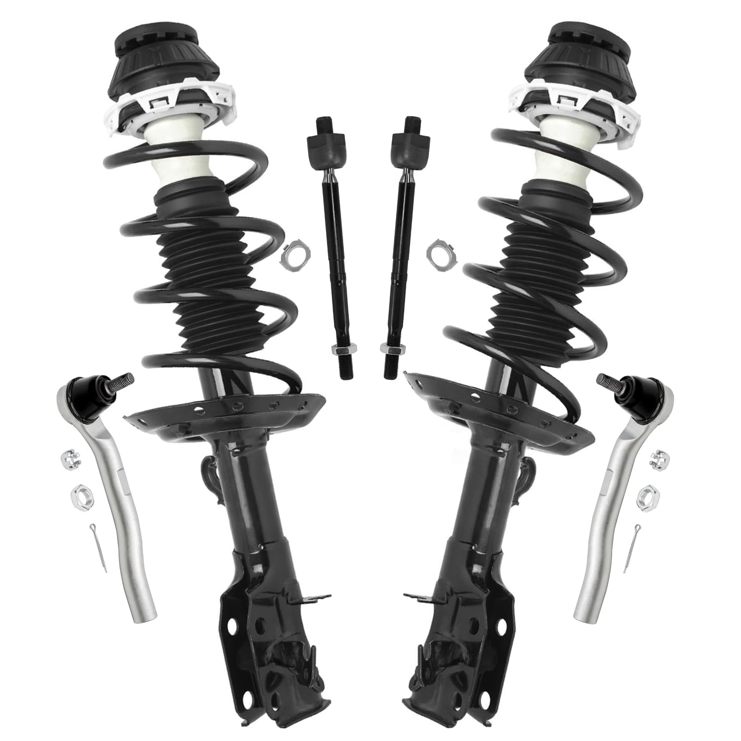 Detroit Axle - 6pc Front Struts Suspension Kit for 2009-2014 Honda Fit