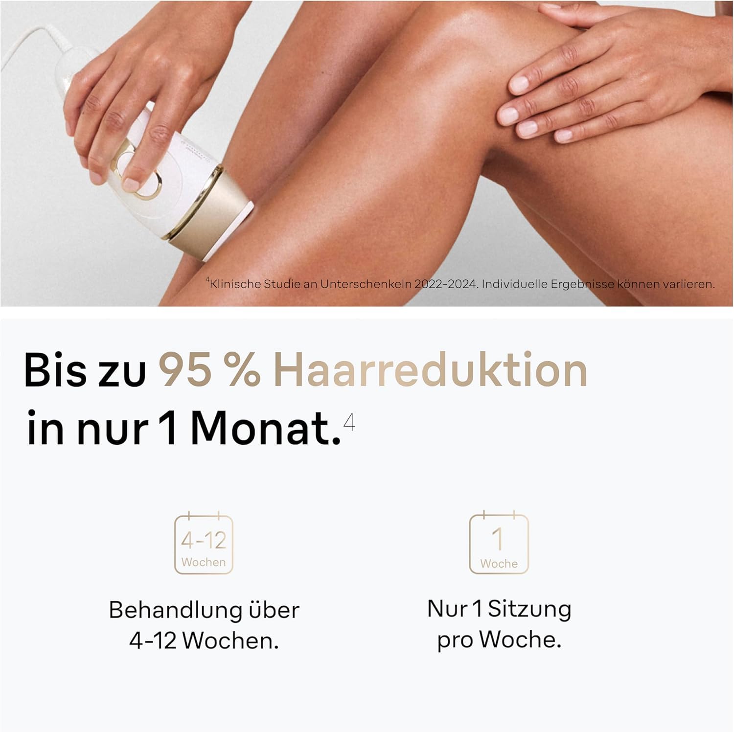 Braun IPL Silk Expert Pro 5 Haarentfernung Gerät PL5157 Weiß/Gold inkl. Etui, 2 Venus Rasierer, 2 Aufsätze