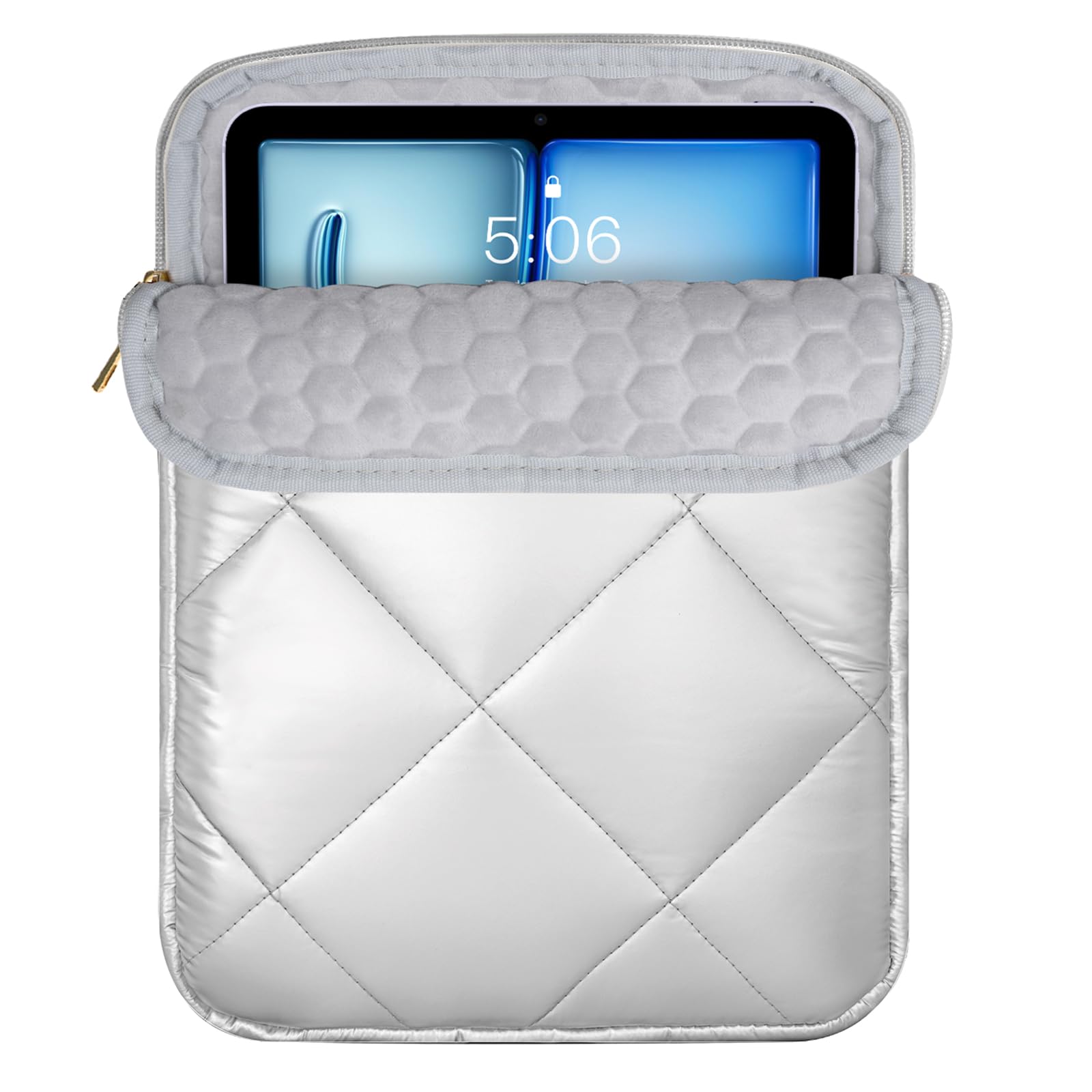 TiMOVO 9-11 Inch Puffy Tablet Sleeve for Women, iPad Carrying Travel Bag Fit iPad 11-inch A16 2025, iPad 10th Gen. 10.9", iPad 10.2", iPad Air 11/Air