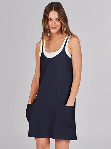 Vista 7 de Prinbara - Rómper de verano para mujer, vestido corto de tenis, pantalones cortos atléticos, vestido de verano con faja moldeadora integrada, ropa