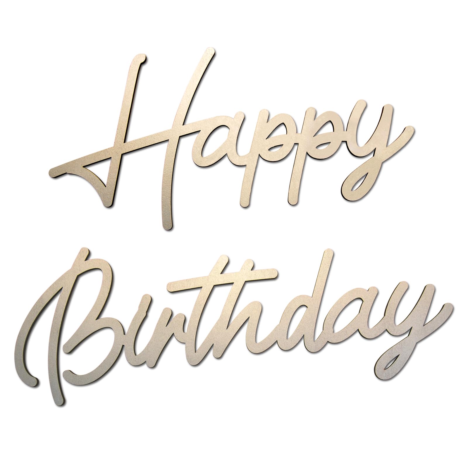 Photo 1 of ?GYFCI Happy Birthday Wooden Sign - Reusable Letters Happy Birthday sign for Arch Backdrop, Wall Decor Photo Prop for Girls, Boys, Kids & Adults' Birthday Party Decorations - Silver