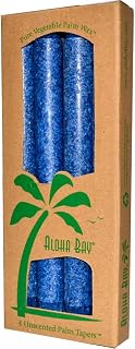 Aloha Bay Palm Tapers Royal Blue, 4 Count
