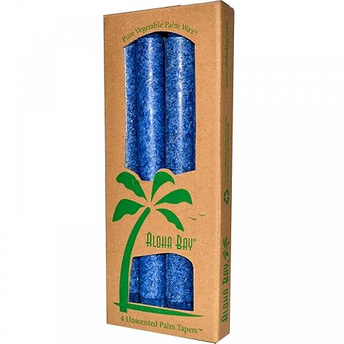 Aloha Bay Palm Tapers Royal Blue, 4 unidades