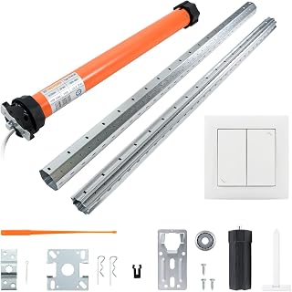 3T-MOTORS Rollladenmotor Komplettset mit Wippschalter, SW60 Welle 2,70 m, 3T45-20 (Zugkraft 20 Nm/40 kg) mit mechanischen Endschaltern, einfache Montage mit Zubehör, Rollladenantrieb