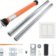 3T-MOTORS Roller Shutter Motor Complete Set with Rocker Switch, SW60 Shaft 2.70 m, 3T45-20 (Tensile Force 20 Nm/40 kg) with Mechanical Limit Switches, Easy Assembly with Accessories, Roller Shutter Drive