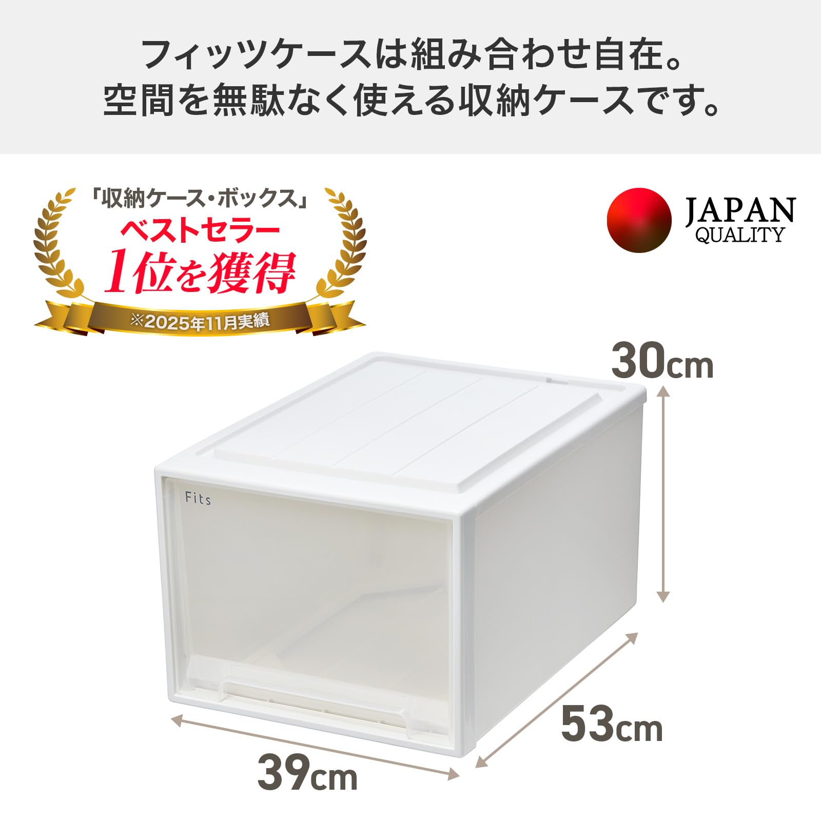 Amazon｜天馬 収納ボックス フィッツケース クローゼット 幅39×奥行53