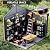 MELLCOM 8 x 6 FT Outdoor Storage Tool Shed with Windows and Lockable Door, Resin Outdoor Storage Shed with Floor, Resin Garden Shed for Lawnmower, Pool Supply, Bike