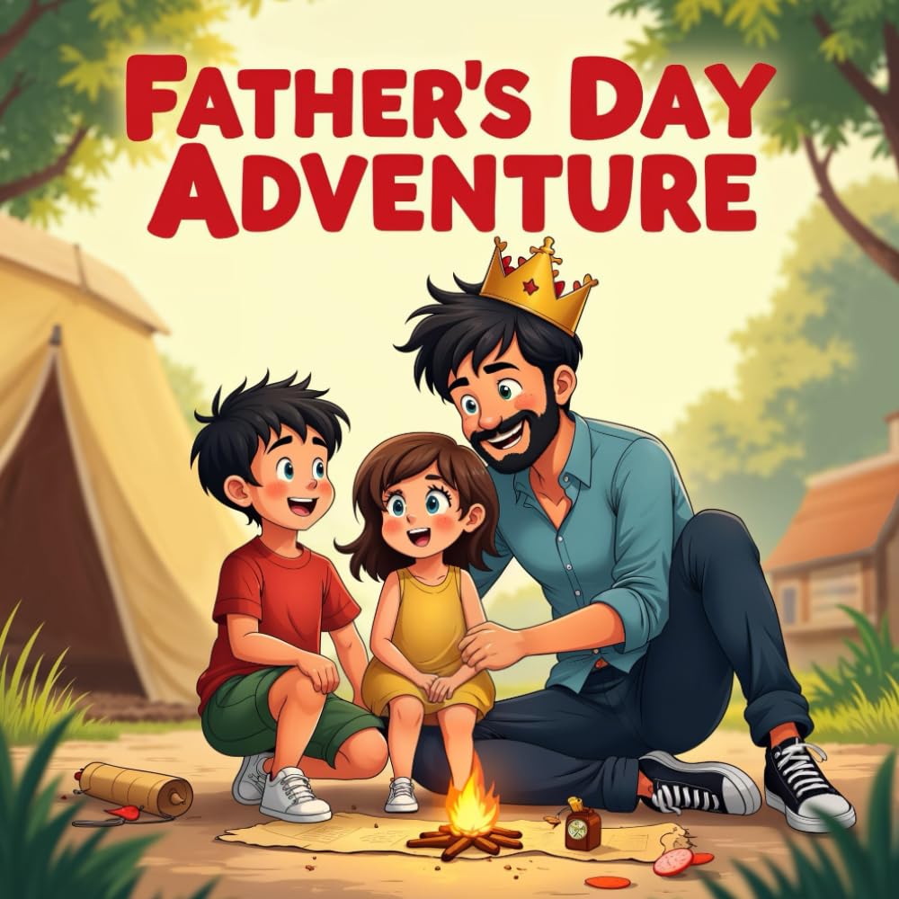 Father’s Day Adventure A Fun-Filled Treasure Hunt & Backyard Campout Stories book for Kids"