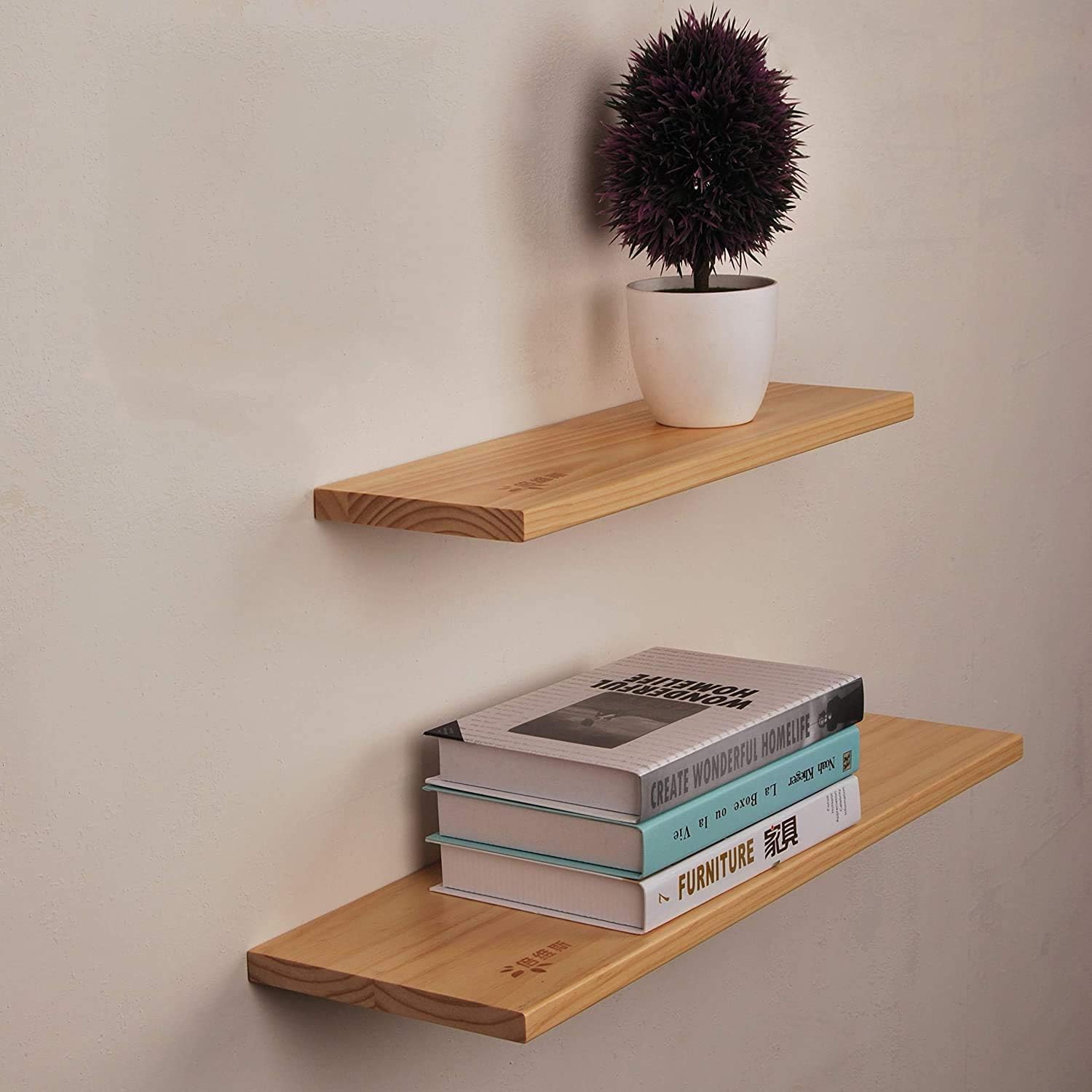 8 Inch Floating Shelf Brackets, 16 Pack Heavy Duty Hidden Black Shelf Brackets Solid Steel Blind Support with Hardware for Floating Wood Shelves