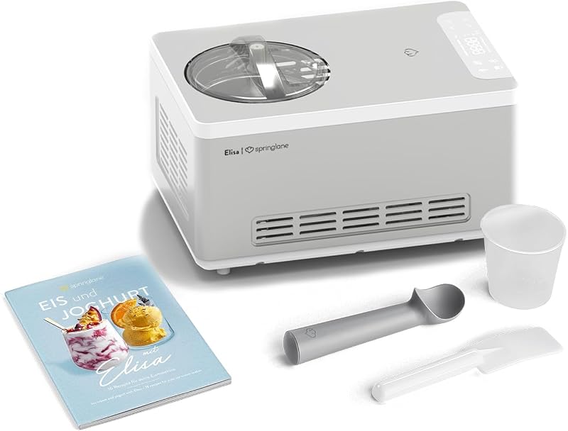 SPRINGLANE Eismaschine & Joghurtbereiter Elisa 2,0 L mit selbstkühlendem Kompressor 220 W