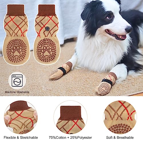 image for BEAUTYZOO Dog Socks to Prevent Licking Paws for Hardwood Floors Anti S