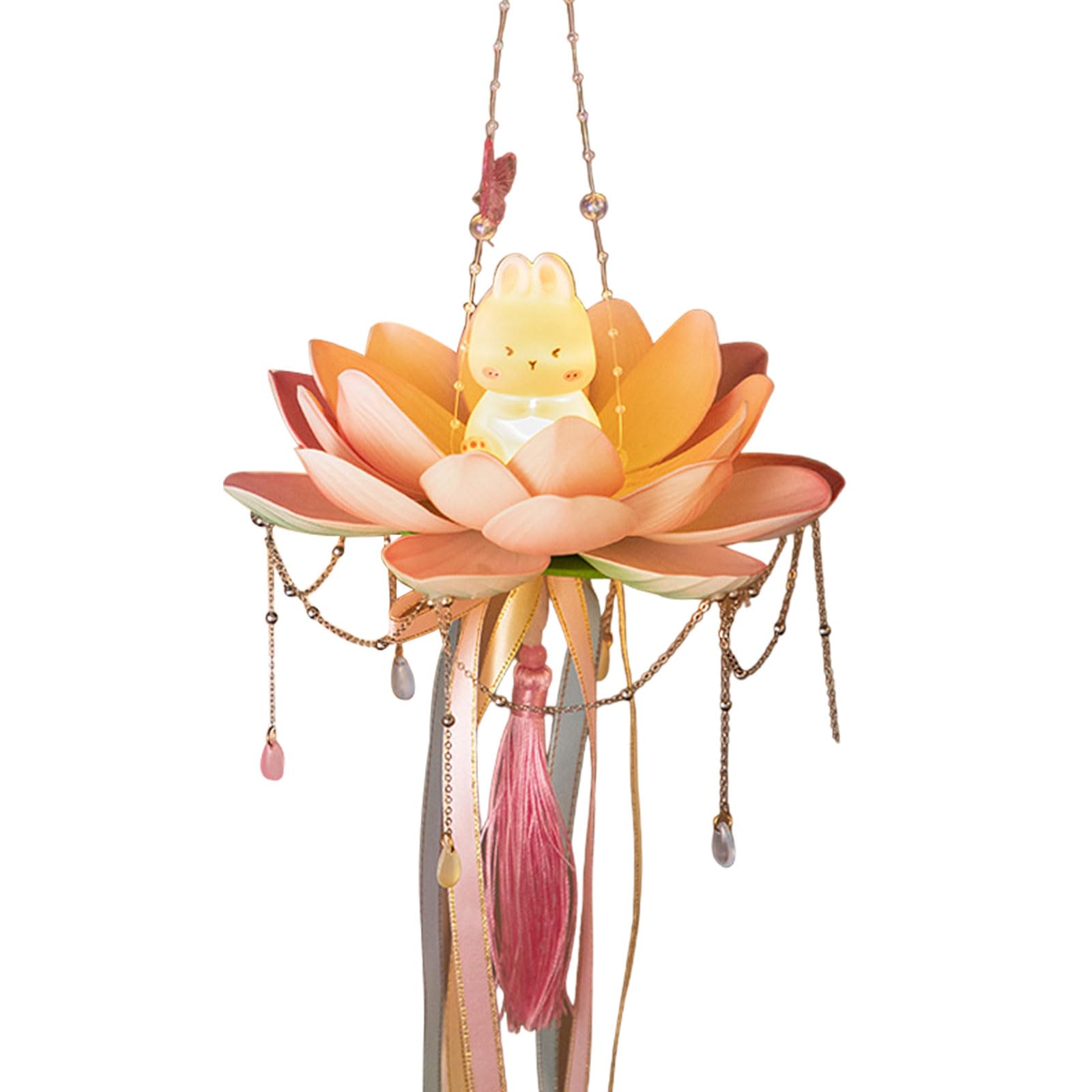 Carotoe B Flower And Rabbits Light Decorative Rabbits And Flower Autumn Light Charm For Indoor Outdoors Use