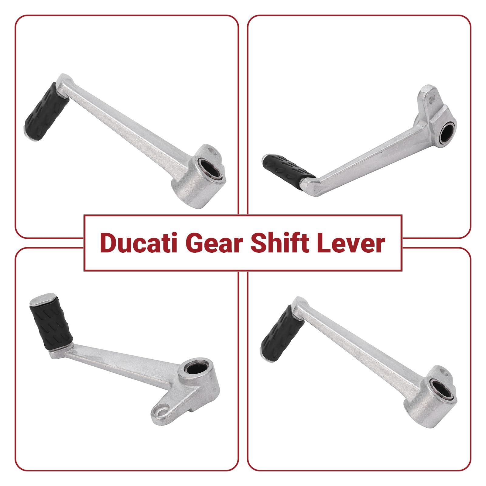 OUKENS Levier de vitesse, levier de vitesse de moto avec pédale de changement de vitesse, bras de levier de vitesse de remplacement en aluminium pour Ducati Monsters 696 2009‑2013