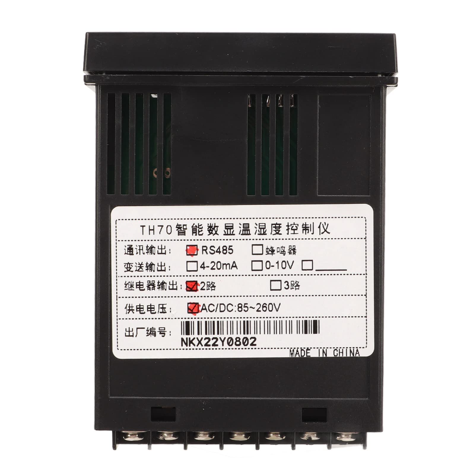 WW Controlador de Temperatura Termostato de Humedad Digital con Pantalla Dual Regulador de Humedad Constante con función de Alarma EEE