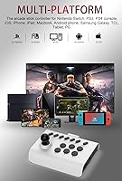 Vista 2 de arVin Arcade Fight Stick Joystick Game Controller for iPhone iOS Android PC Fighting Stick for Nintendo Switch/PS3/PS4 Arcade Rocker Gamepad with