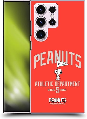Head Case Designs Officially Licensed Peanuts Snoopy Athletic Department Varsity Sports Hard Back Case Compatible with Samsung Galaxy S23 Ultra 5G