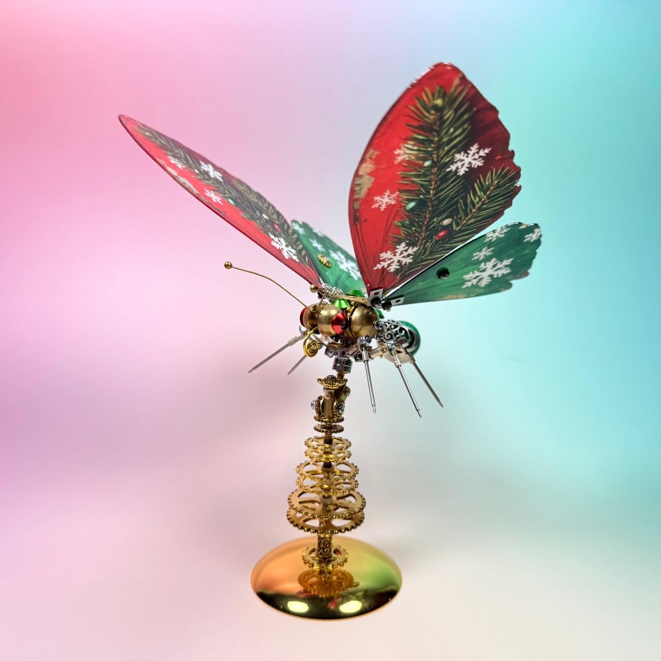 3D Metall Puzzle Retro Schmetterling Modellbausatz, DIY Steampunk Schmetterling Montagemodell Mit Display Ständer, 200+ Teile Sammlermodell Für Weihnachts Erwachsene
