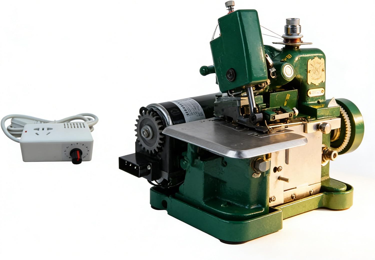 Industrial Serger Overlock Machine - Heavy-Duty Metal Frame, 3000 Stitches per Minute & 250W High-Speed Motor, Adjustable Stitch Length and Overlock Width 3.0-5.0mm for Denim, Canvas