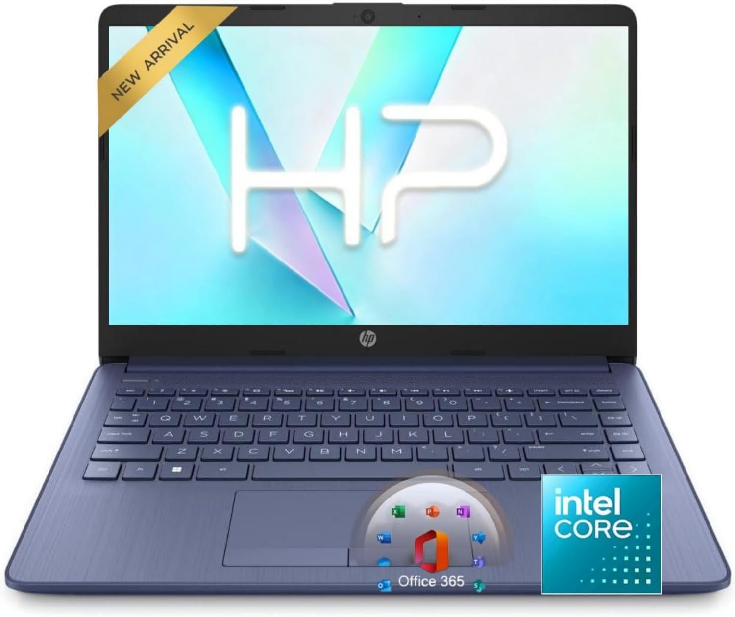 HP 14" Laptop • Copilot AI • Latest Intel 4-Core Processor • 4GB RAM • 64GB SSD + 1TB Cloud Storage • 2026 Edition • Windows 11 • Microsoft 365 • Long Battery Life • Thin & Portable