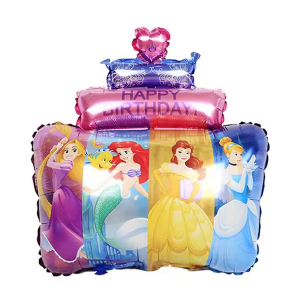 BrainGiggles Happy Birthday Gift Foil Balloon - Birthday Party Decorations Perfect for Birthday Parties Home Decorations Celebrations Events (Princess Gift, 31 inch)