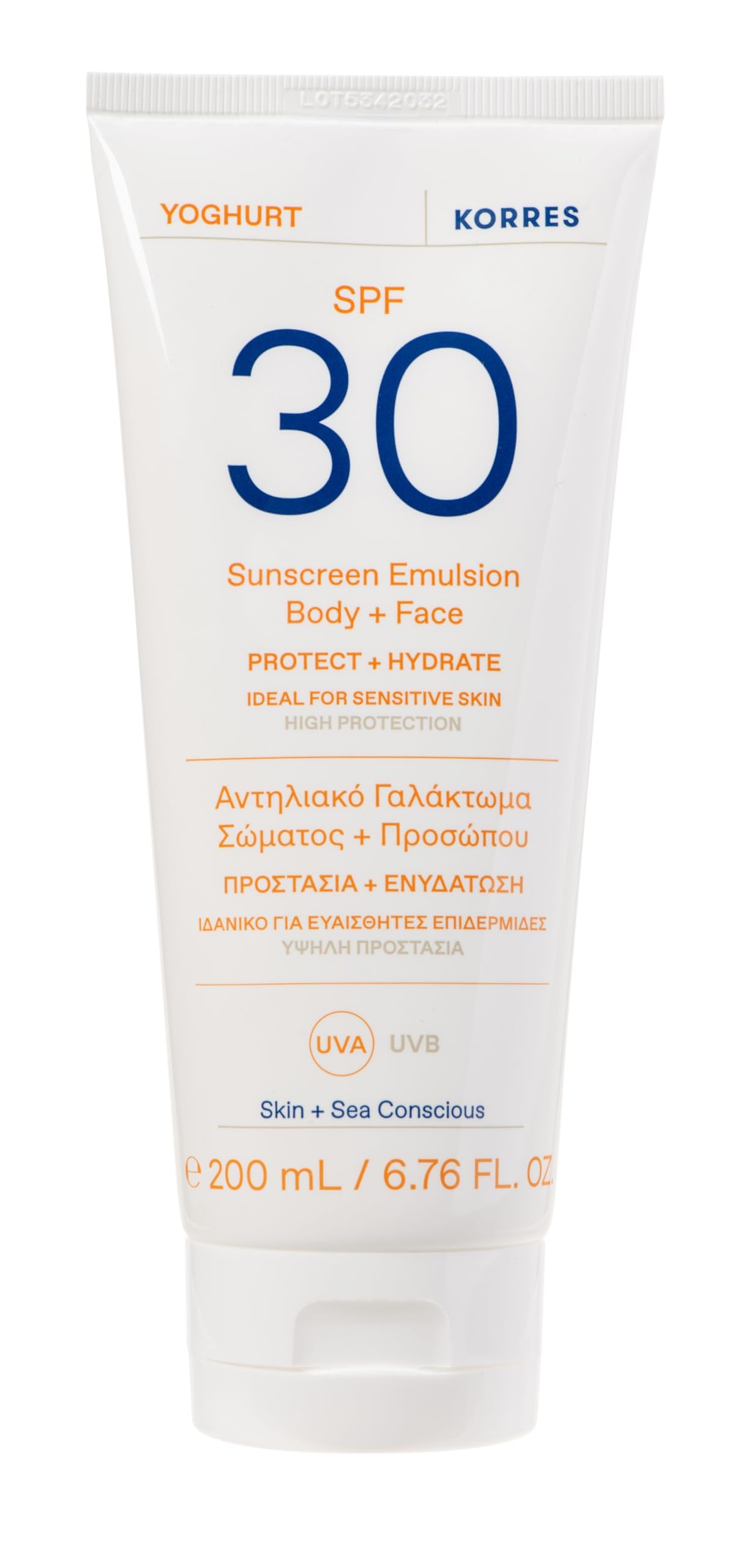 KORRES YOGHURT Emulsion Body + Face SPF30 200ml, 200 ml (Pack of 1)