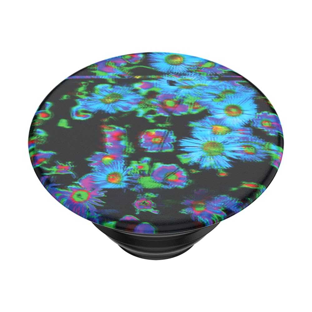 PopSockets PopGrip Basic – Impugnatura E Supporto Per Telefono E Tablet – Floral Chill, Top Non Intercambiabile