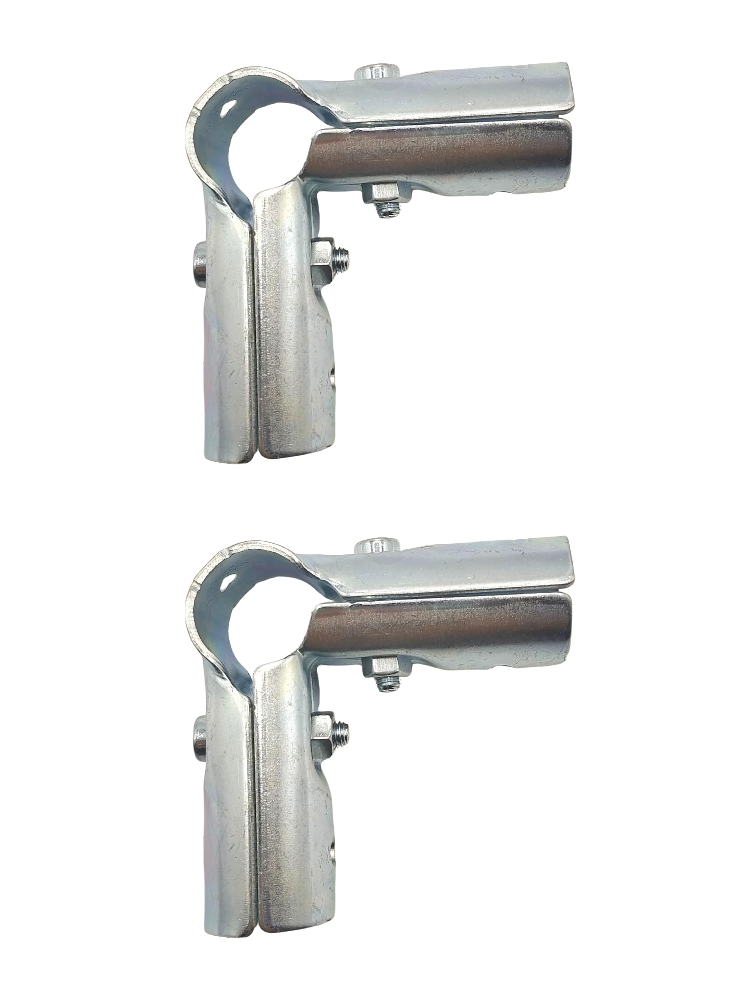 2 Pcs 90 Degree Structural Pipe Connector, Fit OD 3/4 inch (19.1mm))3 Way Joint Chain Link Fence Clamp, Carbon Steel,for Panel Pipe L Clamps Parts DIY