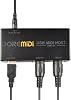 USB MIDI Host Box 1-in 1-out 16 Channel MIDI Box High Speed Applicable to MIDI Keyboard Electric Blow Tube Electric Drum USB to MIDI Converter MIDI Interface (high-speed USB2.0)