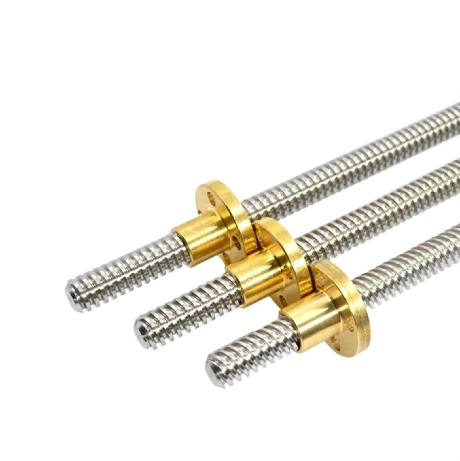 Metal Ball Screw nut T10 Lead Screw 300mm 350mm 400mm 450mm 500mm 600mm 3D Printer Parts OD 10mm Pitch 2mm Stainless Steel with Brass Nut CNC Parts(950mm)