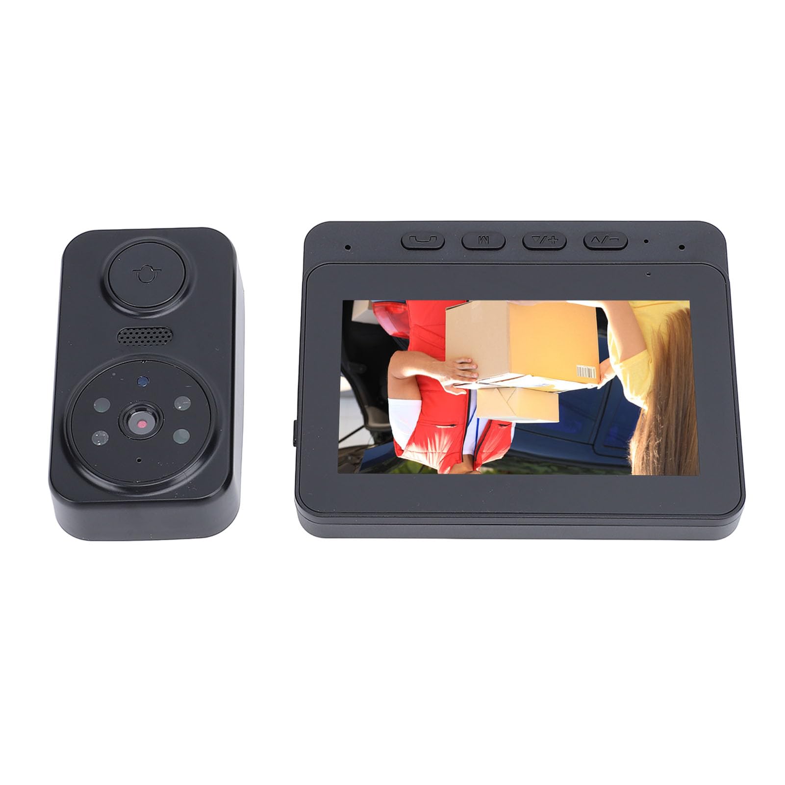 Walfront Timbre de Vídeo Inteligente Inalámbrico HD 1080P, Cámara de Visión Nocturna, Gran Angular de 170 Grados para Protección del Hogar