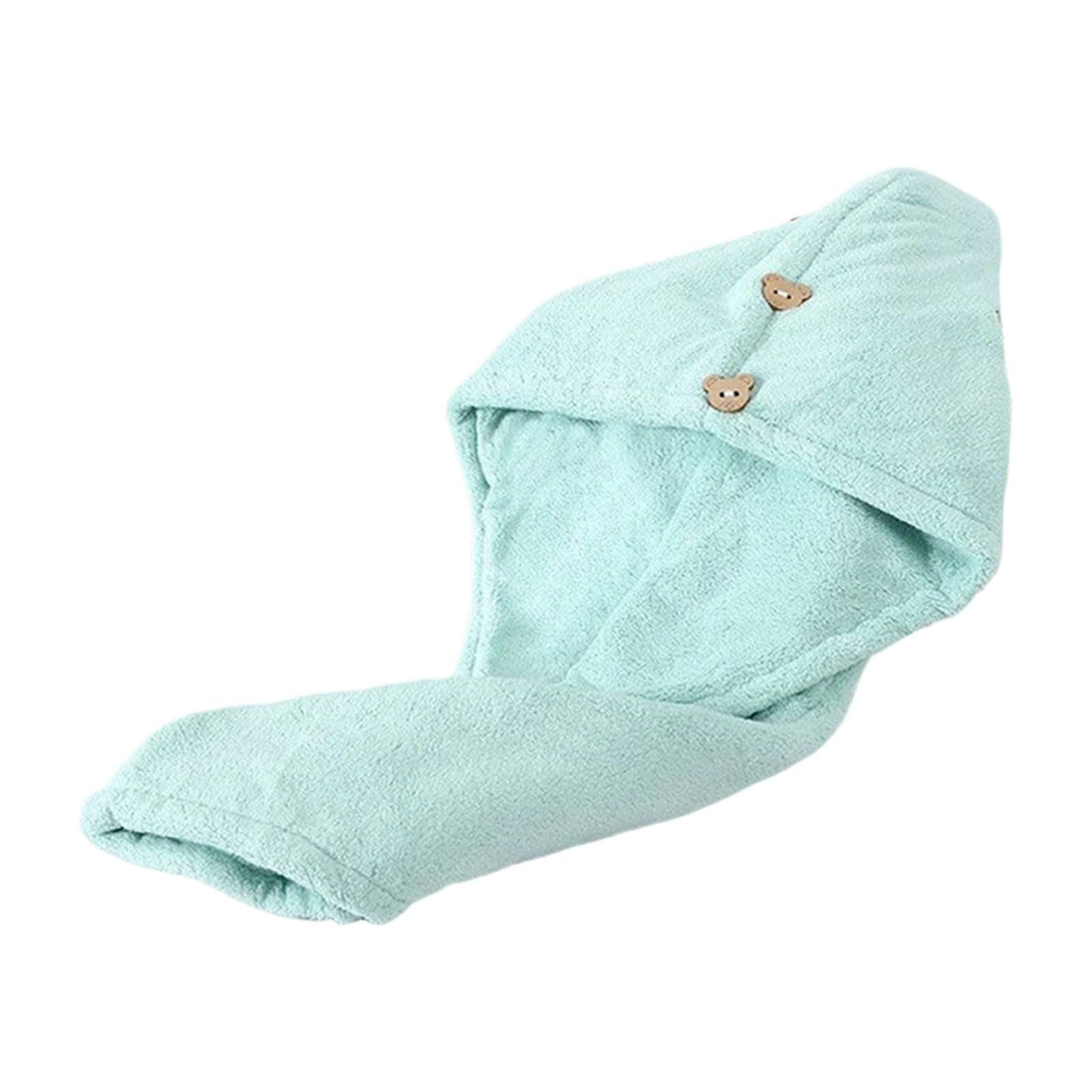 bayicie Microfiber Hair Drying Towel, Ultra Absorbent Hair Towel Wrap with Button, Quick Dry Head Towel Turban for Women