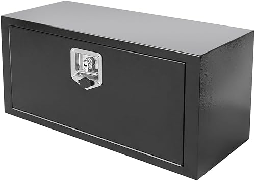 Miniatura 26 de Caja de acero para camión, 30 x 18 x 18 pulgadas, caja de acero resistente para remolque, caja de herramientas para camión, organizador