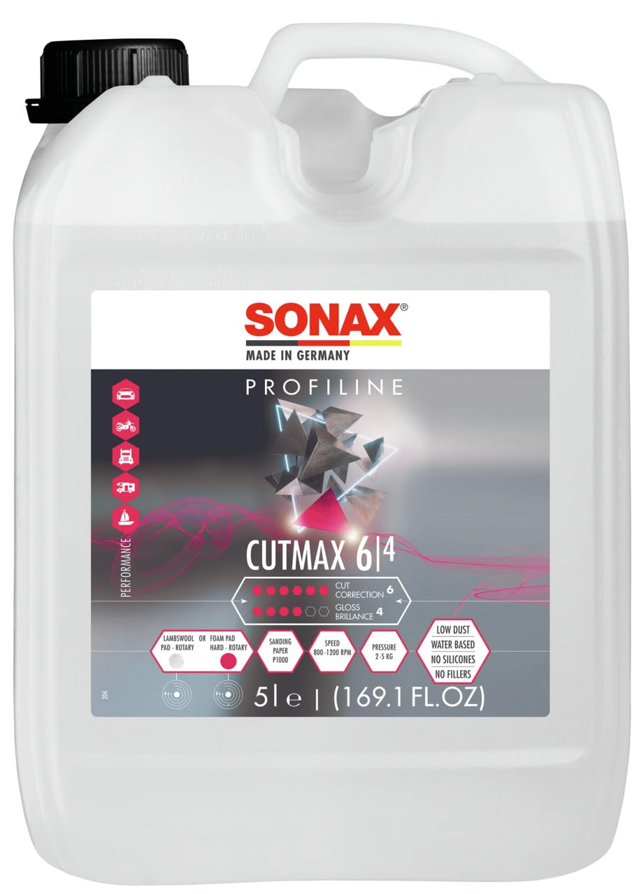 SONAX Profiline CutMax (5 litres) highly effective abrasive paste for the paint finish area, item no. 02465000
