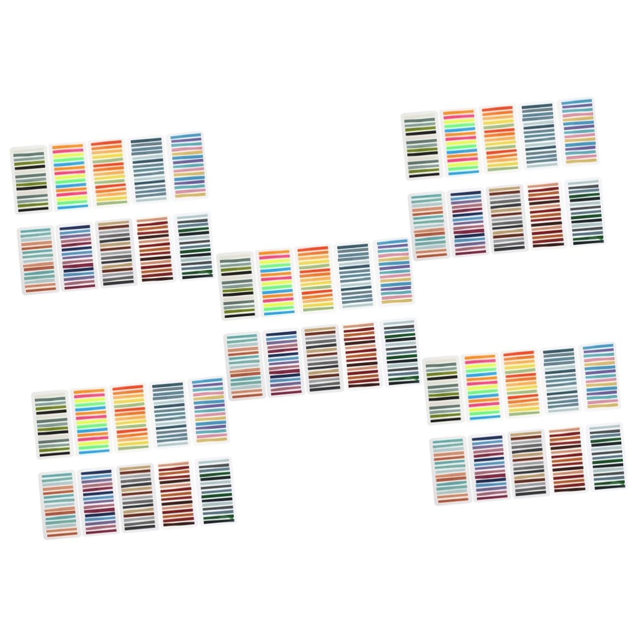 HOMSFOU 5 Set Adesivi Evidenziare Appiccicoso Marcatori Rosa Nota Le Strisce Di Lettura Segnapagina Domestico Pratiche Strisce Di Lettura L'animale Domestico 10 Pezzi * 5